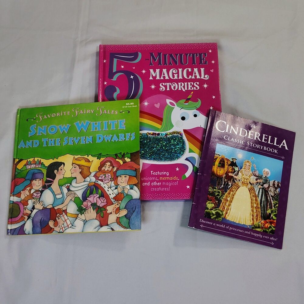 Lot of 3 Children’s Picture Books – Mixed Titles Girl Themed Princesses